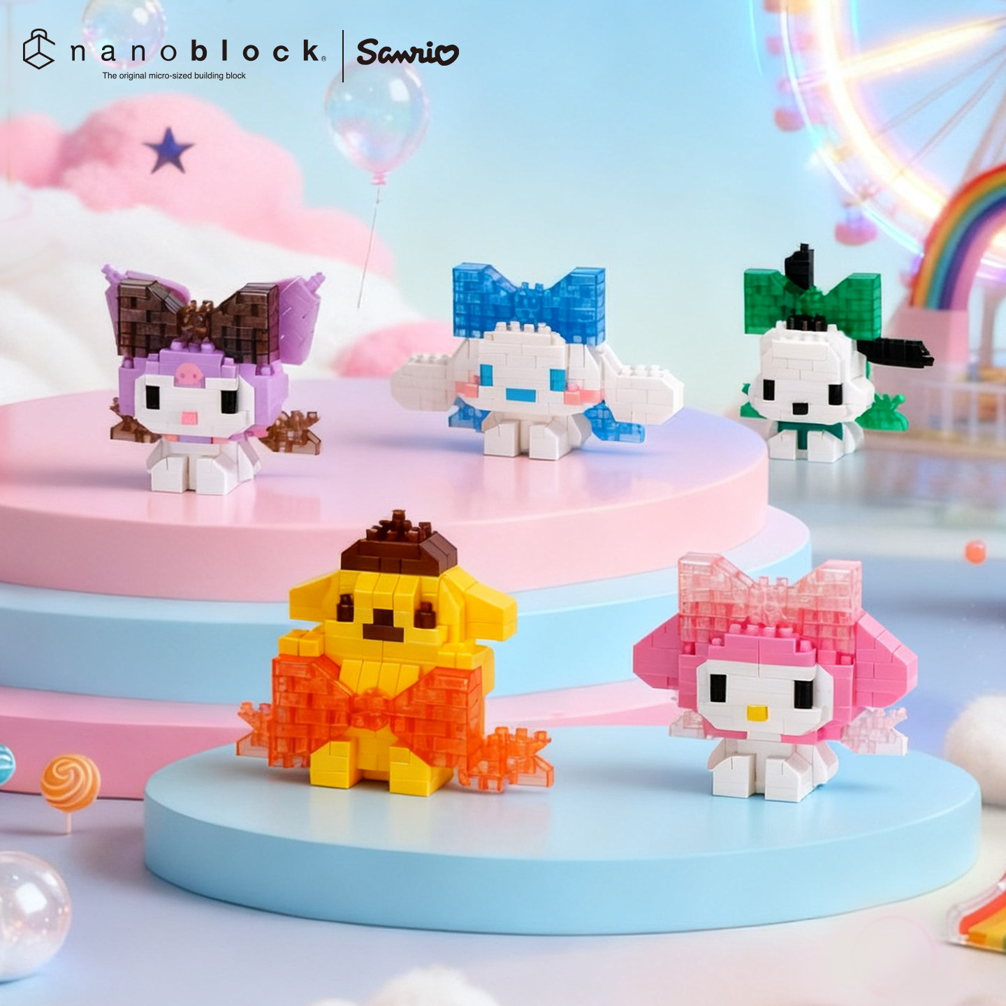 Model Kit Japan - نانوبلوك سانريو مكعبات بناء صغيرة أصلية