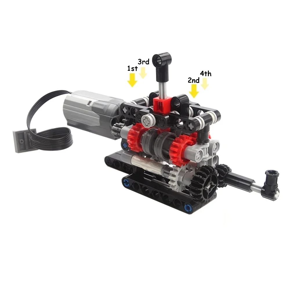 MOC-High tech علبة تروس 4 سرعا - مراجعة Model Kit Motor وسعره